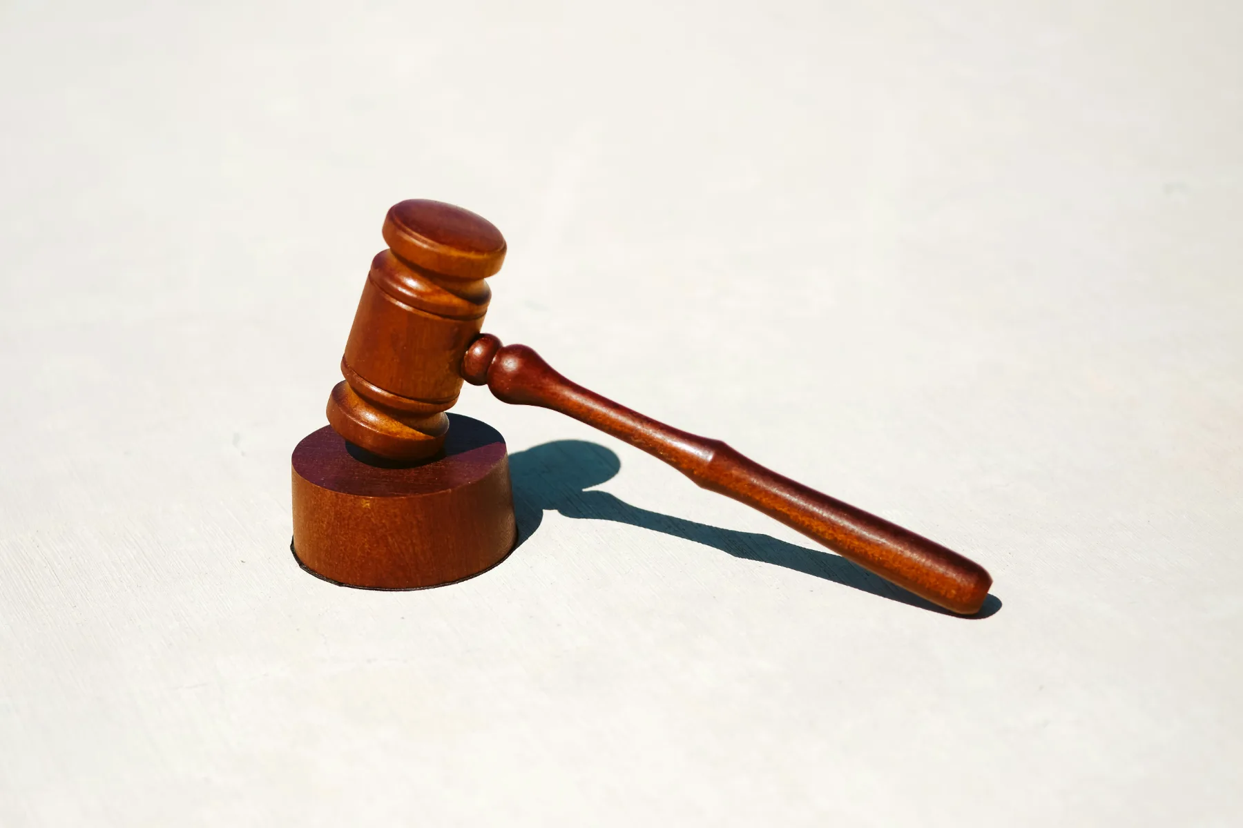 judges gavel on white background