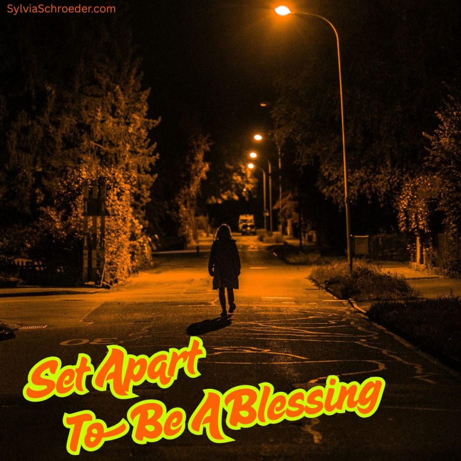 A lady walking at down under street light