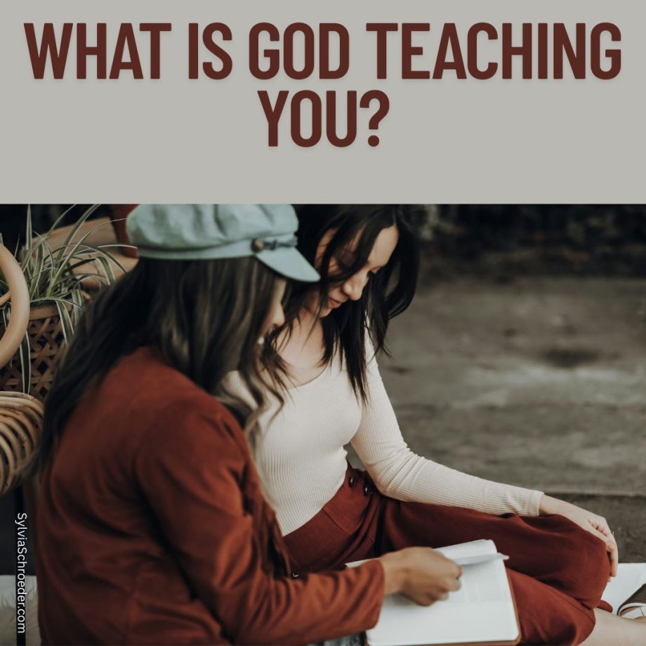 Two women studying the Bible together