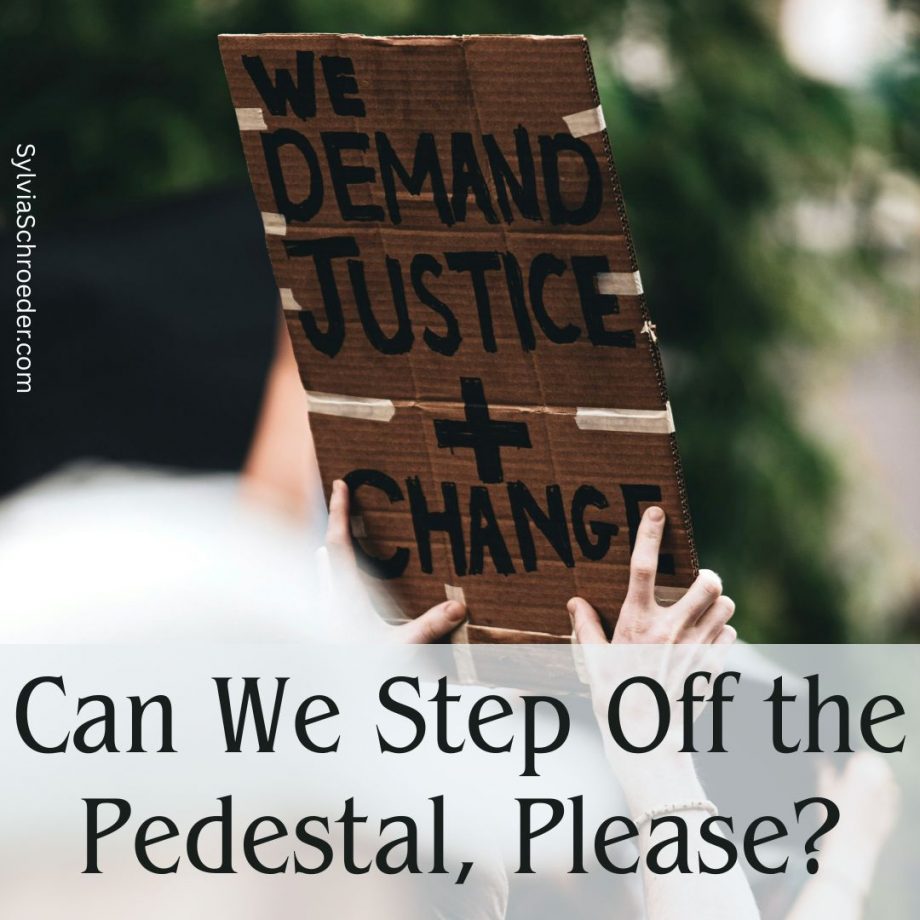 demonstrators and sign